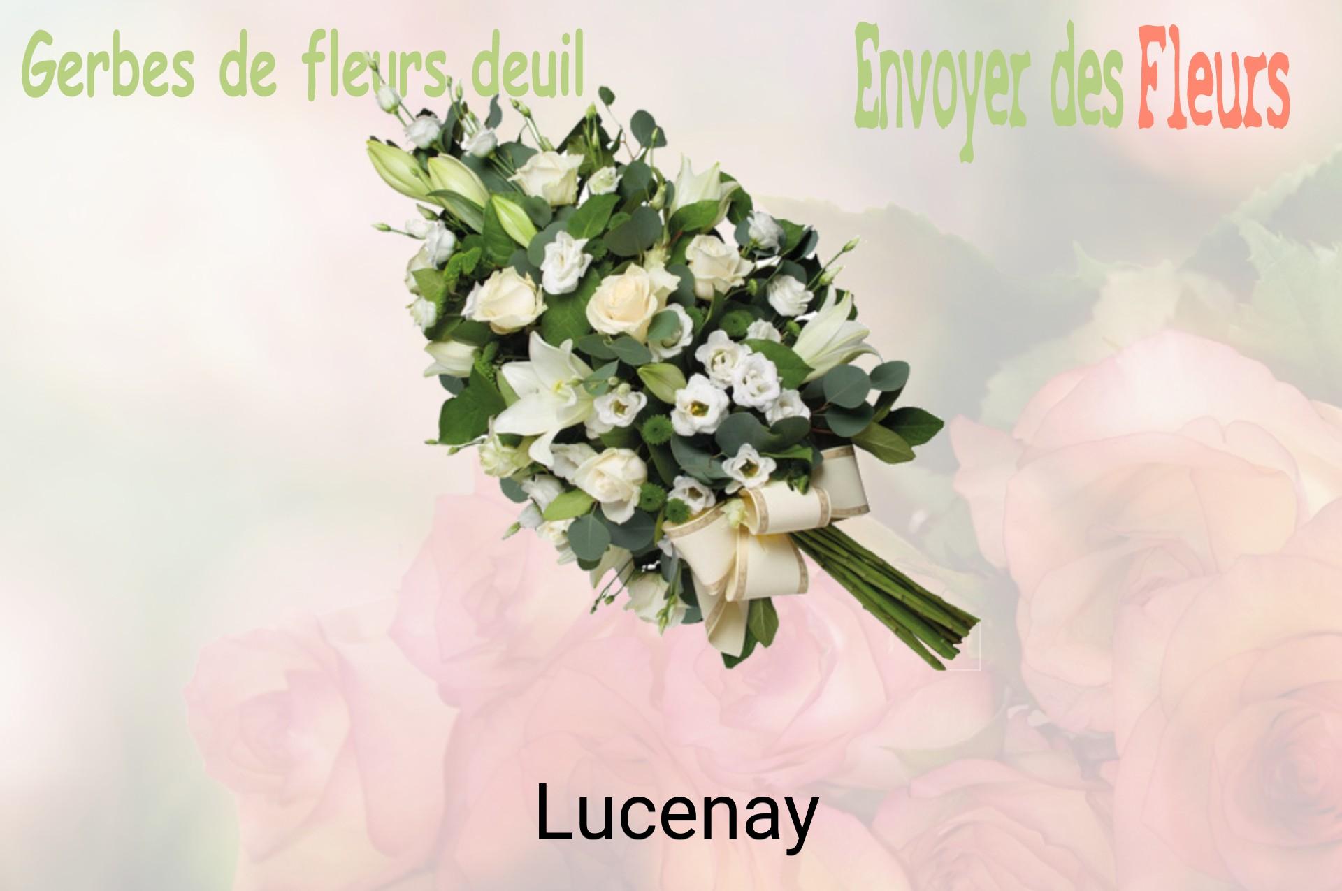 Gerbe de fleurs de deuil livrée à Lucenay